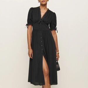 NWT- Reformation Stanning Black Lace Ketra Dress Size 4